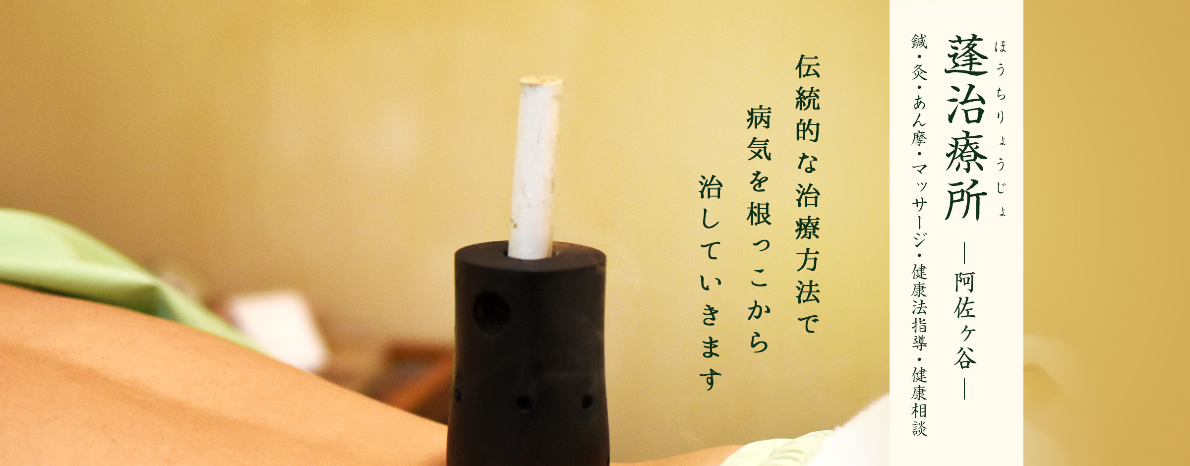 蓬治療所 - 阿佐ヶ谷 - 伝統的な治療方法で病気を根っこから治していきます